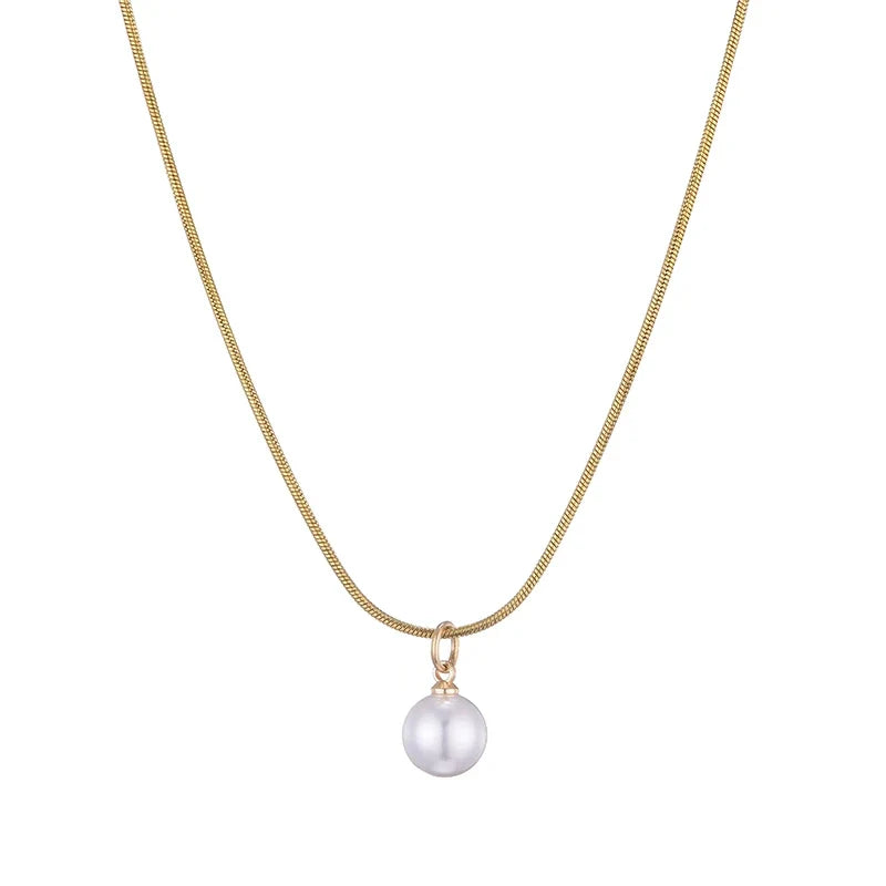 Collier en or solitaire perle de culture